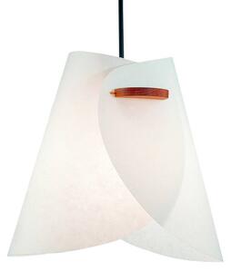 Biela dizajnérska závesná lampa IRIS