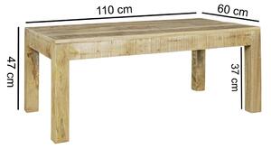KONFERENČNÝ STOLÍK, hnedá, drevo, 110/60/47 cm MID.YOU - Stolíky do obývačky, Online Only