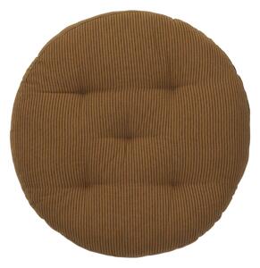 Okrúhly sedák na stoličku Sugar almond / Black Ø 45 cm