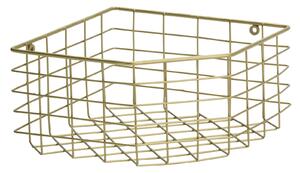 Drôtená rohová polička Antique Brass