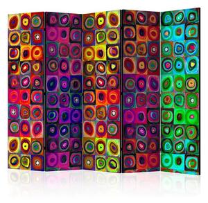 Paraván - Colorful Abstract Art II [Room Dividers] Veľkosť: 225x172, Verzia: Jednostranný