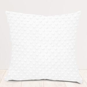 Biante Detská obliečka na vankúš Minky TOP 3D bodky MKP-059 Biela 30 x 50 cm
