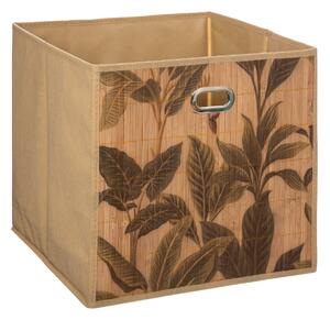 Úložný box Bamboo Flower, 31x31x31 cm, hnedá