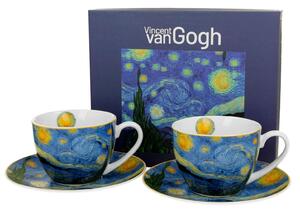 Porcelánová šálka s podšálkou Van Gogh Starry Night 270 ml sada 2ks