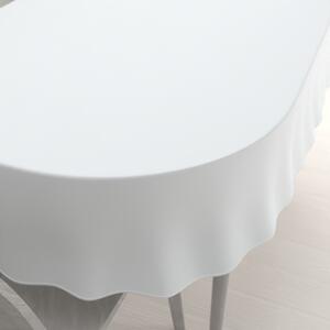 Biante Teflónový oválny obrus TF-027 Biely bez vzoru 100x160 cm