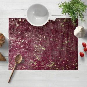 Biante Zamatové prestieranie na stôl Isabela IBL-006 Gold Design vínové 30x40 cm