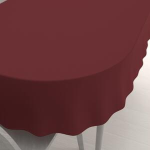 Biante Teflónový oválny obrus TF-095 Vínovo červený bez vzoru 60x100 cm