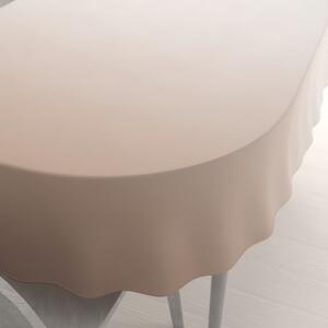 Biante Teflónový oválny obrus TF-096 Púdrovo béžový bez vzoru 60x100 cm