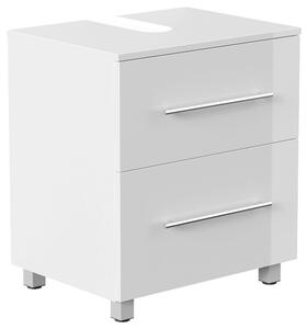 SKRINKA POD UMÝVADLO, biela s vysokým leskom, biela s vysokým leskom, 55/63/41,6 cm MID.YOU - Kúpeľňové skrinky, Online Only