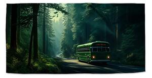 Sablio Uterák Zelený autobus v lese - 30x50 cm