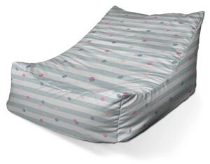 Sablio Sedací vak Lounge Bodky a pruhy - 80 x 95 x 50 cm