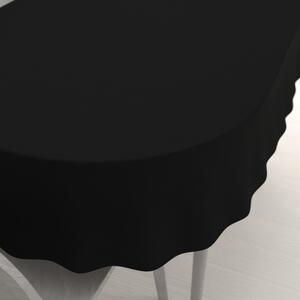 Biante Teflónový oválny obrus TF-108 Čierny bez vzoru 120x180 cm