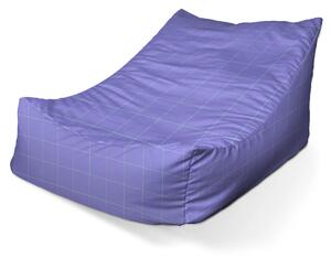 Sablio Sedací vak Lounge Štvorcový vzor fialovej - 80 x 95 x 50 cm