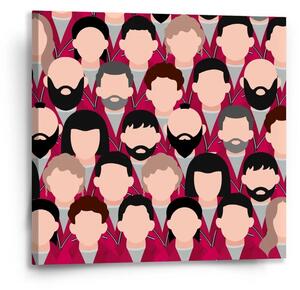 Sablio Obraz Money heist Anonymné tváre - 50x50 cm
