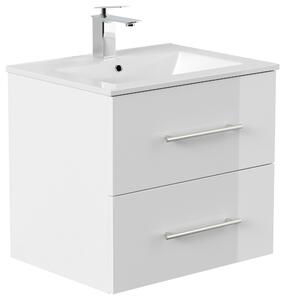 SKRINKA S UMÝVADLOM, biela s vysokým leskom, biela s vysokým leskom, 61,5 cm MID.YOU - Kúpeľňové skrinky, Online Only