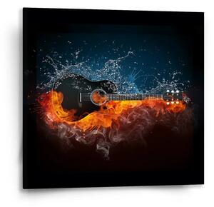 Sablio Obraz Ohnivá gitara - 50x50 cm