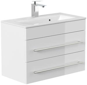 SKRINKA S UMÝVADLOM, biela s vysokým leskom, biela s vysokým leskom, 70,4 cm MID.YOU - Kúpeľňové skrinky, Online Only