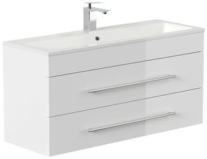 SKRINKA S UMÝVADLOM, biela s vysokým leskom, biela s vysokým leskom, 100 cm MID.YOU - Kúpeľňové skrinky, Online Only