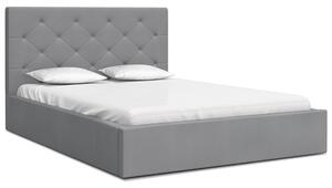 Luxusná posteľ MAOMA 160x200 s kovovým zdvižným roštom ŠEDÁ