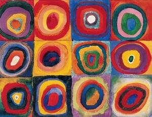 Umelecká tlač Color Study: Squares with Concentric Circles, Kandinsky, (80 x 60 cm)