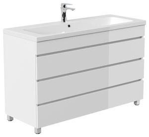 SKRINKA S UMÝVADLOM, biela s vysokým leskom, biela s vysokým leskom, 120 cm MID.YOU - Kúpeľňové skrinky, Online Only