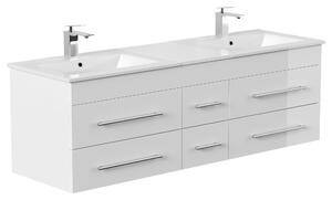 SKRINKA S UMÝVADLOM, biela s vysokým leskom, biela s vysokým leskom, 153 cm MID.YOU - Kúpeľňové skrinky, Online Only