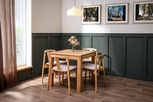 Dubový set Dublin lak 80 – Tone béžová látka - 2 stoličky