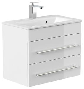 SKRINKA S UMÝVADLOM, biela s vysokým leskom, biela s vysokým leskom, 60,6 cm MID.YOU - Kúpeľňové skrinky, Online Only