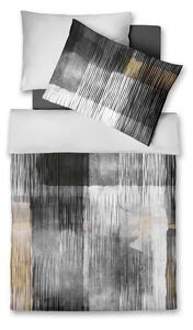 POSTEĽNÁ BIELIZEŇ, makosatén, hnedá, čierna, biela, 140/200 cm Fleuresse - Obliečky & plachty