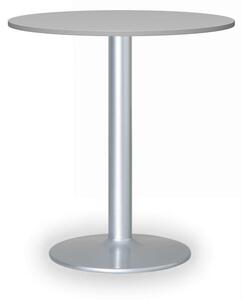 Konferenčný stolík FILIP II, priemer 800 mm, sivá podnož, doska sivá