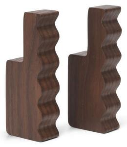 Ferm Living Vešiaky Unda set 2 ks, dark brown