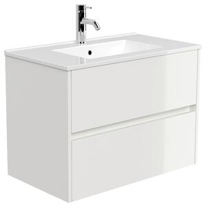 SKRINKA S UMÝVADLOM, biela s vysokým leskom, biela s vysokým leskom, 81/58,7/46,5 cm MID.YOU - Kúpeľňové skrinky, Online Only