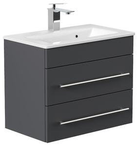 SKRINKA S UMÝVADLOM, grafitová, grafitová, 60,6 cm MID.YOU - Kúpeľňové skrinky, Online Only