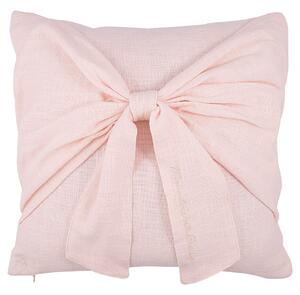 Bavlnený poťah na vankúš Bow Pale Pink 40 × 40 cm