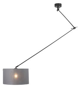 Závesná lampa čierna s tienidlom 35 cm tmavosivá nastaviteľná - Blitz I