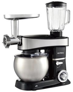 BestBerg BBR-2000BK multifunkčný kuchynský robot / 2000 W / 6 l / 6 rýchlostí / čierny