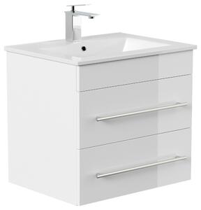 SKRINKA S UMÝVADLOM, biela s vysokým leskom, biela s vysokým leskom, 61,5 cm MID.YOU - Kúpeľňové skrinky, Online Only