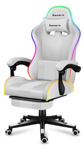 Herná stolička HUZARO FORCE 4.7 WHITE RGB