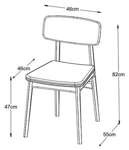 Jedálenská stolička v prírodnej farbe Livo – Unique Furniture