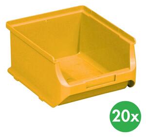 Plastové boxy PLUS 2B, 137 x 160 x 82 mm, žlté, 20 ks