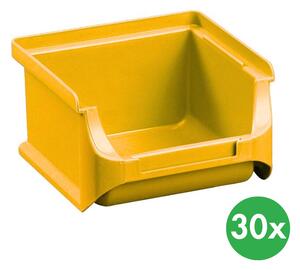 Plastové boxy PLUS 1, 102 x 100 x 60 mm, žlté, 30 ks