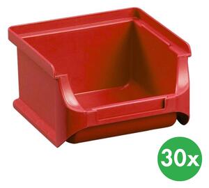 Plastové boxy PLUS 1, 102 x 100 x 60 mm, červené, 30 ks