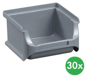 Plastové boxy PLUS 1, 102 x 100 x 60 mm, sivé, 30 ks