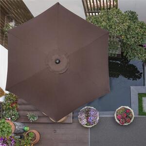 PreHouse Záhradný slnečník 250 cm, hnedý