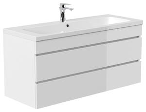 SKRINKA S UMÝVADLOM, biela s vysokým leskom, biela s vysokým leskom, 120 cm MID.YOU - Kúpeľňové skrinky, Online Only