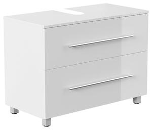 SKRINKA POD UMÝVADLO, biela s vysokým leskom, biela s vysokým leskom, 85/63/41,6 cm MID.YOU - Kúpeľňové skrinky, Online Only