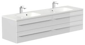 SKRINKA S UMÝVADLOM, biela s vysokým leskom, biela s vysokým leskom, 180 cm MID.YOU - Kúpeľňové skrinky, Online Only
