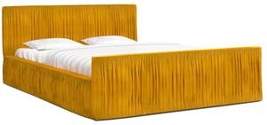 Luxusná posteľ VISCONSIN 140x200 s kovovým zdvižným roštom ORANŽOVÁ