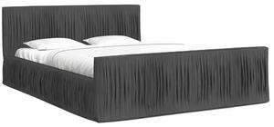Luxusná posteľ VISCONSIN 160x200 s kovovým zdvižným roštom GRAFIT