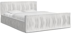 Luxusná posteľ VISCONSIN 160x200 s kovovým zdvižným roštom BIELA